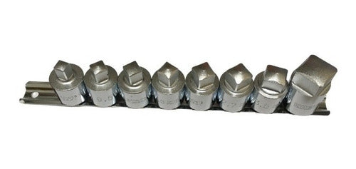 jg de soquete quadrado p/ bujão de óleo c/8 pç 1/2 king tony
