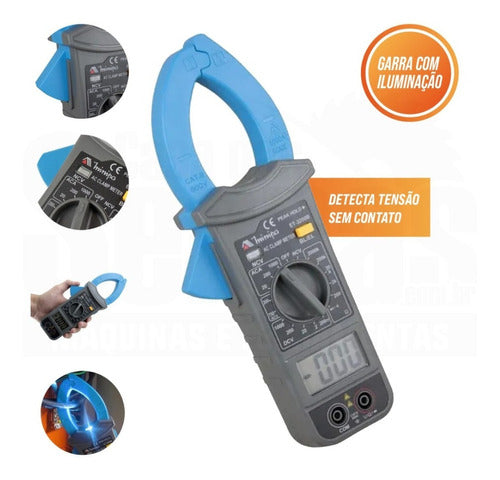 alicate amperímetro digital minipa et-3200b 1000a