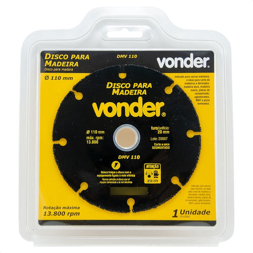 Disco Corte Para Madeira Pvc Mdf Piso Laminado 110mm Vonder