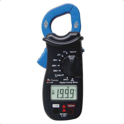 Alicate Amperímetro Digital Profissional Minipa Et3100 Mini