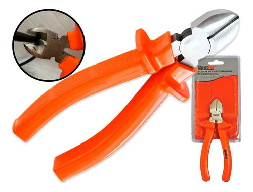 alicate de corte diagonal aço polido 6 polegadas 150mm