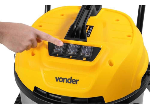 Aspirador De Pó E Líquidos 90 Litros 3.600w Apv3690 Vonder A Amarelo