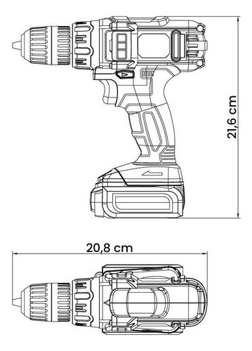 Furadeira E Parafusadeira Tramontina Com Led 12v À Bateria Cinza