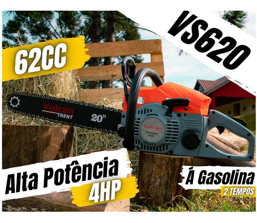 motosserra a gasolina profissional 62cc 4hp sabre 20 vulcan