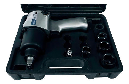 Chave Impacto Pneumática 680nm C/ Maleta E 5 Soquetes Bremen