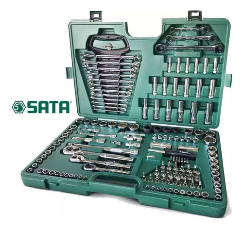 Maleta Jogo Ferramentas Completa Sata 150 Peças Mecanico