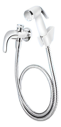 Ducha Higiênica Registro Termoplástico Fame Branco E Cromado