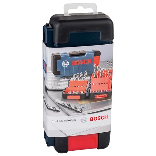 broca para metal bosch aço rápido hss-pointteq toughbox 1,0-10,0mm com 18 unidades