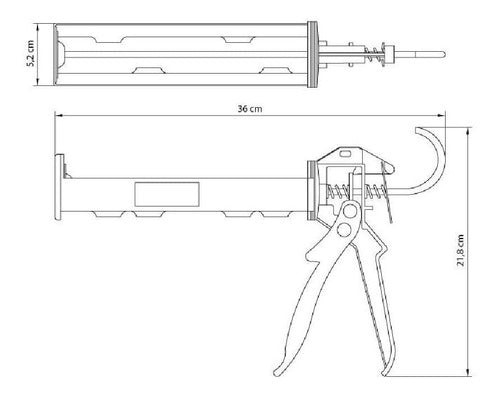 pistola aplicadora para tubo de silicone 280ml tramontina