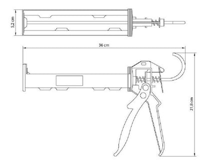 Pistola Aplicadora Para Tubo De Silicone 280ml Tramontina