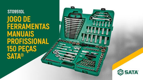 Maleta Jogo Ferramentas Completa Sata 150 Peças Mecanico
