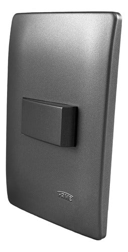 Interruptor Simples 10a 250v Cimento Queimado Fame Onix 10 A 250v Cinza