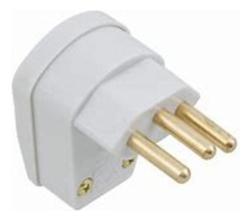 plug macho 90° com prensa cabo 2p+t 20a cinza 1482 - fame