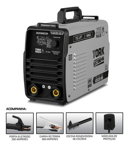 Maquina De Solda Inversora Tig Mma 300a Touch Super Tork Cinza