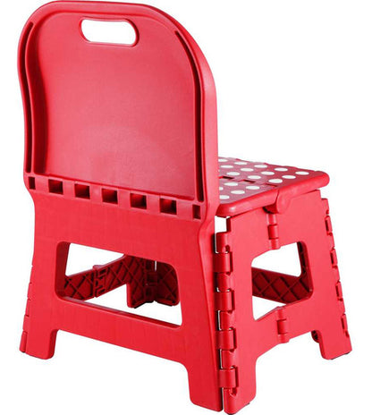 Banqueta Plástica Dobrável Vermelha 220 Mm Encosto Vonder