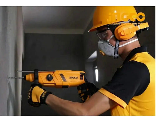 Martelete Combinado Ingco 28mm 2.5j Sds Plus 950w 220v Amarelo