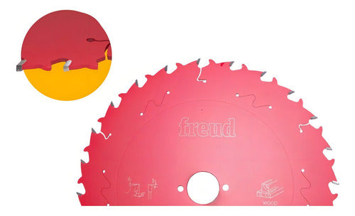 disco de serra circular 250mm madeira fr23w001t freud vermelho