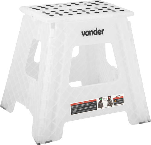 banqueta dobrável transparente 360mm vonder