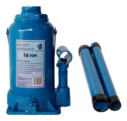 macaco hidráulico tipo garrafa 16 toneladas 2216 bremen