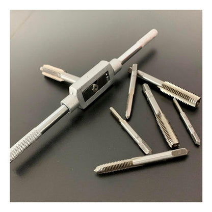 Kit 8 Peças Jogo Macho Abrir Fazer Rosca Aço Carbono Bestfer Prateado