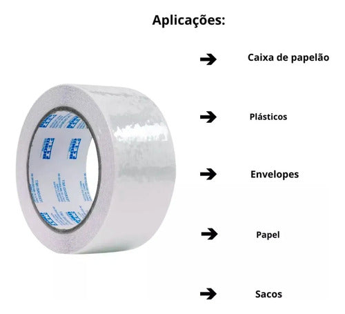 Fita De Empacotamento 48mm X 40m Transparente Tekbond