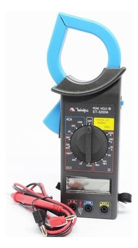alicate amperímetro 1000a ac et3200a minipa
