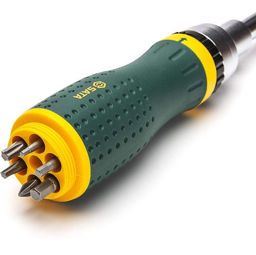 Kit Chaves De Fenda Multiuso Sata 19 Peças Várias Pontas