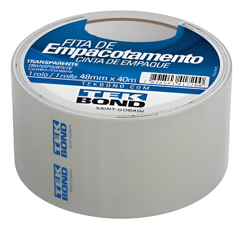 Fita De Empacotamento 48mm X 40m Transparente Tekbond