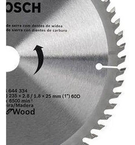 disco de serra circular eco bosch 235mm 60 dentes