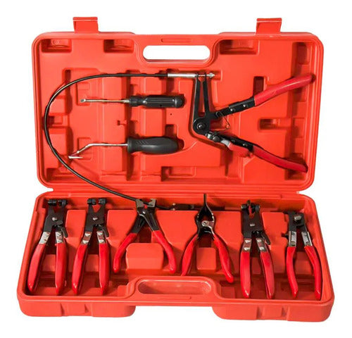 Jogo De Alicates E Abraçadeiras Elastica Automotivo 900463 V