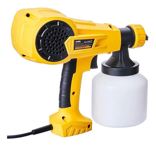 pistola elétrica para pintura pev400 hvlp 800ml vonder amarelo/preto