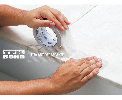 Fita Adesiva Antiderrapante Transparente 50mmx5m Tekbond