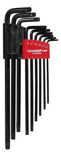 jogo chaves torx gedore t10 t15 t20 t25 t27 t30 t40 t45 t50
