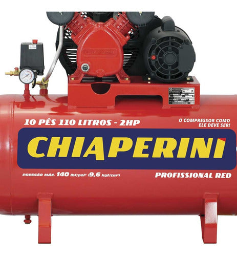 compressor de ar elétrico chiaperini profissional red 10/110