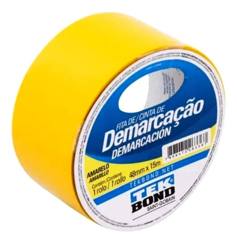 Fita De Demarcação Tekbond 48mm Amarela Segurança