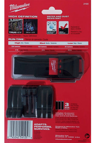 lanterna de cabeça led a pilha aaa milwaukee 2103-01