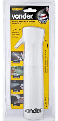 Pulverizador Spray Contínuo 300ml Borrifador Névoa Vonder Branco