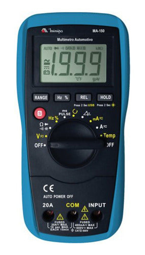 Multímetro Automotivo Digital Portátil Ma-150 Minipa