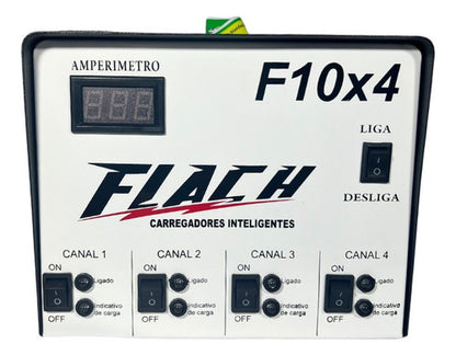 Carregador De Bateria Inteligente (4 Saídas) 12v 10a Bivolt