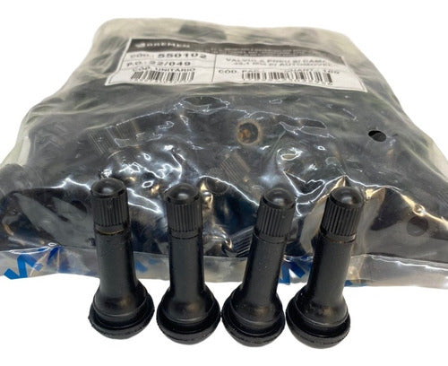 100 bicos de roda válvula p/ pneu sem câmara passeio tr414