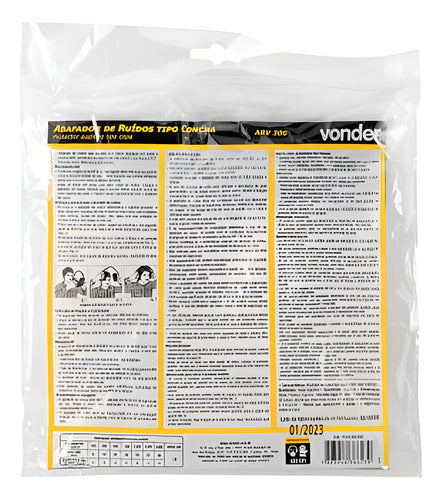 abafador de ruídos tipo concha 19 db arv 300 vonder amarelo