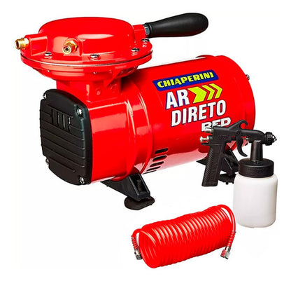 Moto Compressor De Ar Direto Portátil Chiaperini Red 1750rpm - Vermelho - Monofásica