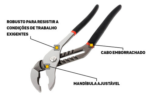 alicate bomba d'água instalações hidráulicas aço 12  bestfer