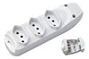 Régua De Tomada Flach 3 Tomadas Plugue 2p+t 260 Vac 10a Branco 127/220v