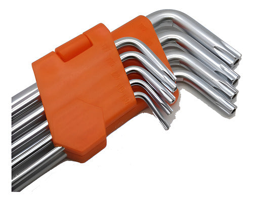 jogo de chaves torx com cabo longa furo automotiva tork guia