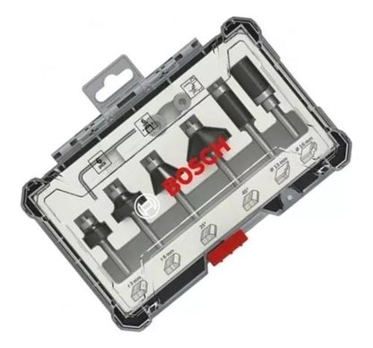 KIT DE FRESA 6 PCS ACABAMENTO HASTE 6MM BOSCH