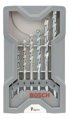 jogo de broca widea p/ concreto bosch com 7 peças