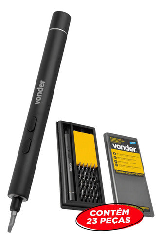 Parafusadeira De Precisão A Bateria 3,7 V Tipo Caneta Vonder Preto 50 Hz/60 Hz