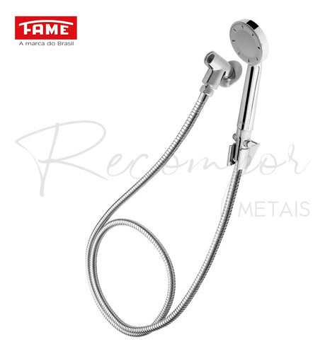 desviador p/ ducha | chuveiro em metal mangueira 1,8m fame