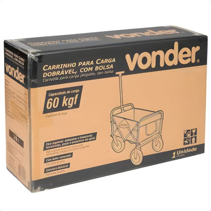 Carrinho Para Carga Dobrável 60kg Vonder Amarelo E Preto Amarelo/preto